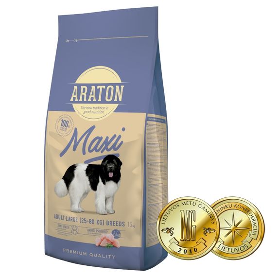 Сухий корм для дорослих собак великих порід ARATON MAXI Adult, 15 кг