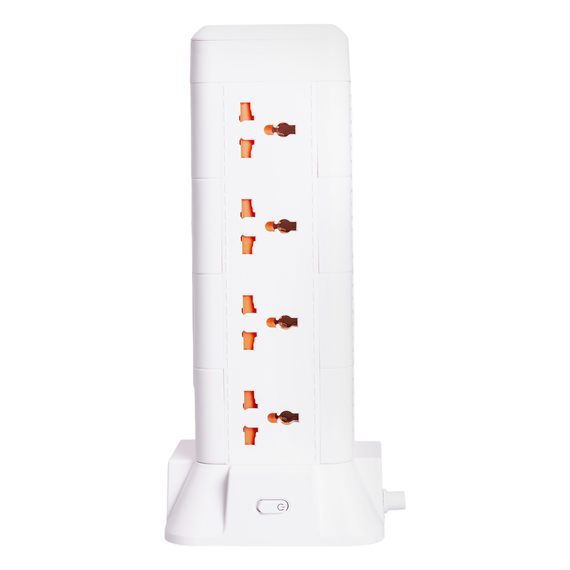 Мережевий фільтр подовжувач 4.8 м з лампою на 12 універсальних розеток з 2 USB 1 Type-C бездротова зарядка HP-5-11MF | Зображення 2