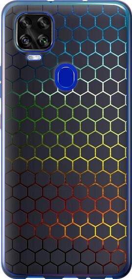 Чехол на ZTE Blade V2020 Переливающиеся соты "498u-2529-17620"
