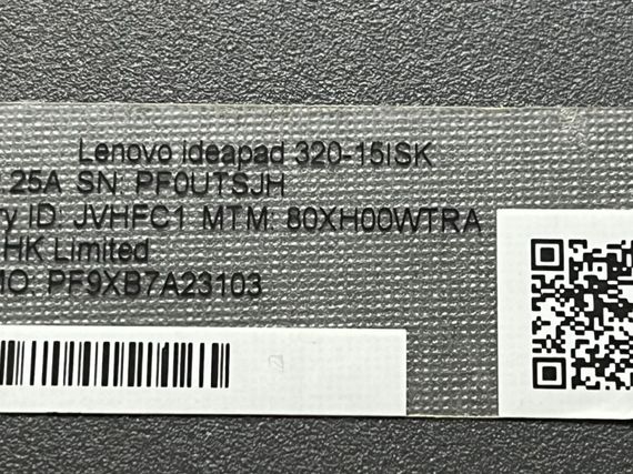 Ноутбук Б-класс Lenovo 320-15ISK / 15.6" (1366x768) TN / Intel Core i3-6006U (2 (4) ядра по 2.0 GHz) / 4 GB DDR4 / 120 GB SSD / nVidia GeForce 920MX, 2 GB GDDR3, 64-bit / WebCam б/у | Зображення 6