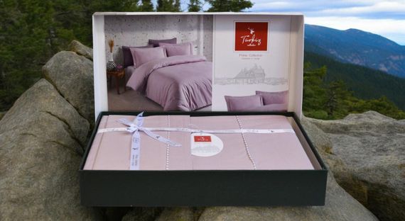 Постельное белье Turkiz Ranforse Prima 200 х 220 см Kalamaki Violet | Зображення 1