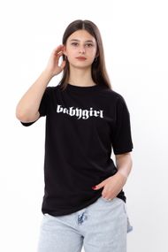Футболка для дівчинки (підліткова) Носи своє 170 Чорний (p-13833-200706)