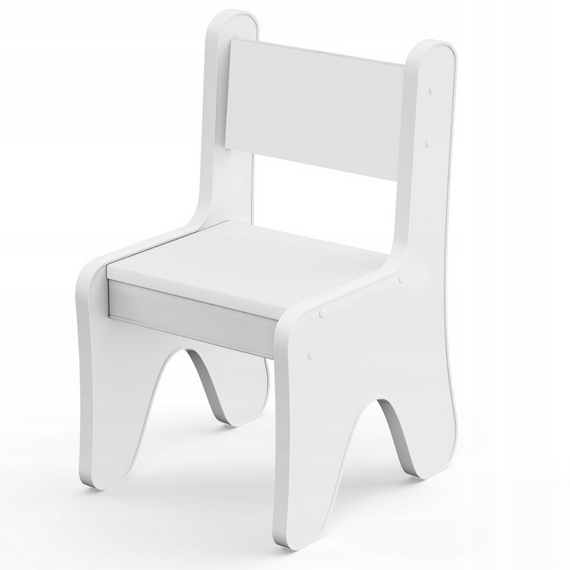 Стільчик для дитячої кімнати 55×37×33 дитячий зручний стілець для ігор, білий