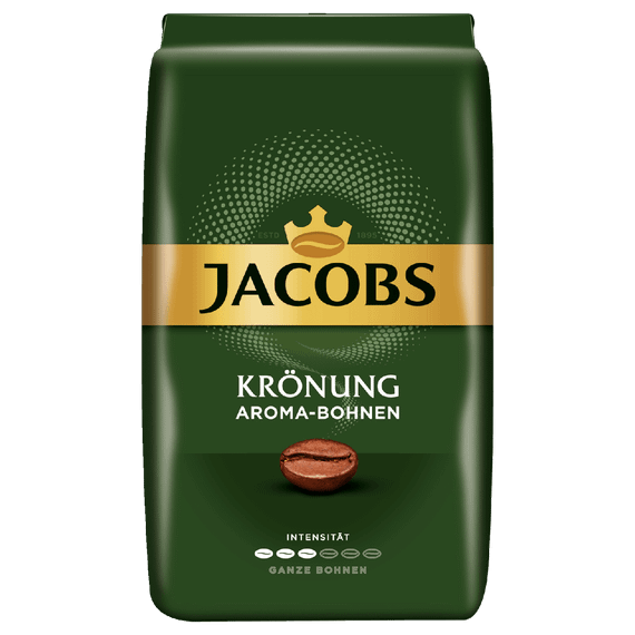 Кава в зернах арабіка середньої обжарювання Jacobs Kronung Aroma-Bohnen, 500г, Голландія