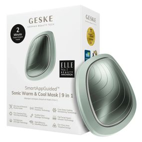 Ультразвукова маска тепло та холод GESKE Sonic Warm&Cool Mask 9в1 white, Зелений