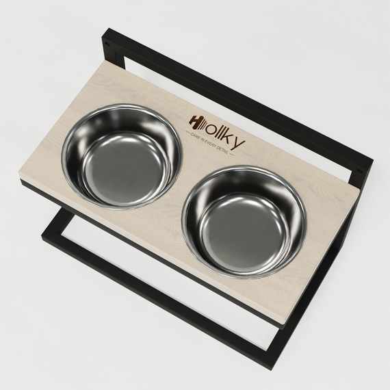 Миски на регульованій підставці для середніх собак Hollky Flex M (2 × 0.85 л) FM-422530-BLWH | Зображення 5