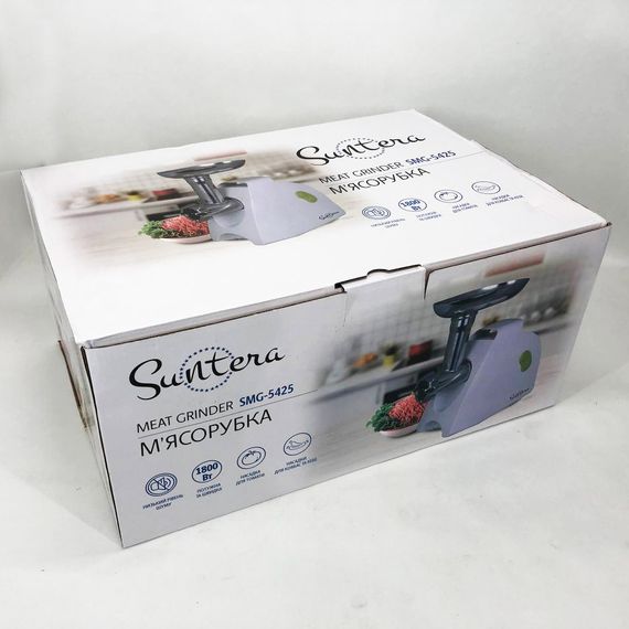 М'ясорубка Suntera SMG-5425W, м'ясорубка-соковитискач, електрична м'ясорубка з насадками MP-671 для дому | Зображення 2