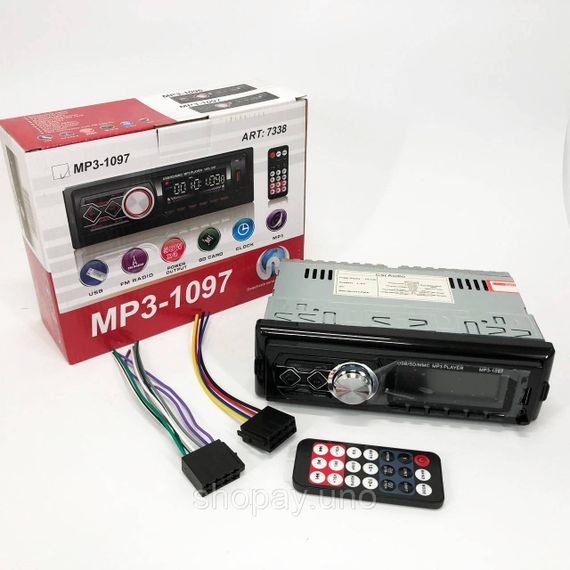 Магнітола в машину з флешкою MP3-1097 BT ISO, Бездискові автомагнітоли 1 din, Автомагнітофон 1din ML-83 | Зображення 4