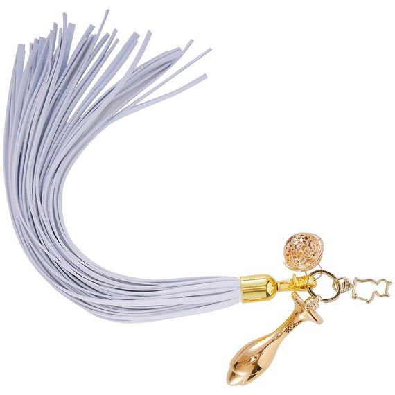 Металева анальна пробка Хвіст поні LOCKINK SEVANDA White Pony-Tail Anal Rose-shape Plug sexstyle | Зображення 8