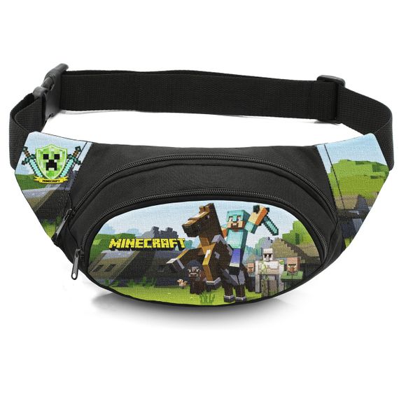 Сумка-бананка дитяча з принтом Minecraft поясна сумка для хлопчика (4518)