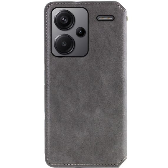 Шкіряний чохол-книжка GETMAN Cubic (PU) для Xiaomi Redmi Note 13 Pro+ Сірий | Зображення 2
