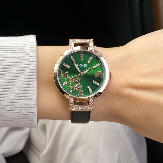 Жіночий годинник Skmei 1977GNBK Green-Black | Зображення 7