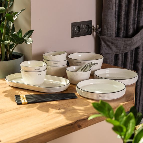 Фарфоровый белый сервиз набор из 22 предметов на 6 персон HP-15-1 | Зображення 8