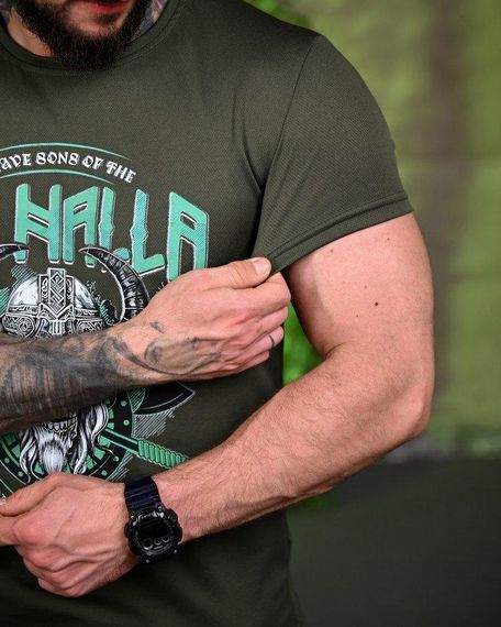 Тактическая потоотводящая футболка Valhalla oliva ПП7704 | Зображення 3