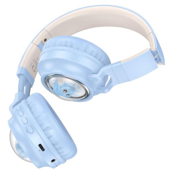 Навушники HOCO W50 Cute fun BT headphones Blue | Зображення 2