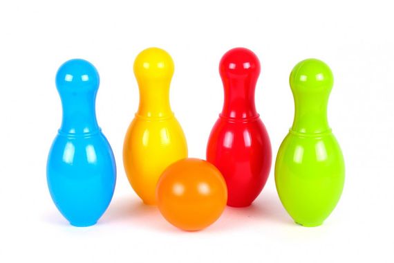 Игровой набор для игры в боулинг 4708TXK, 4 кегли и 1 мяч