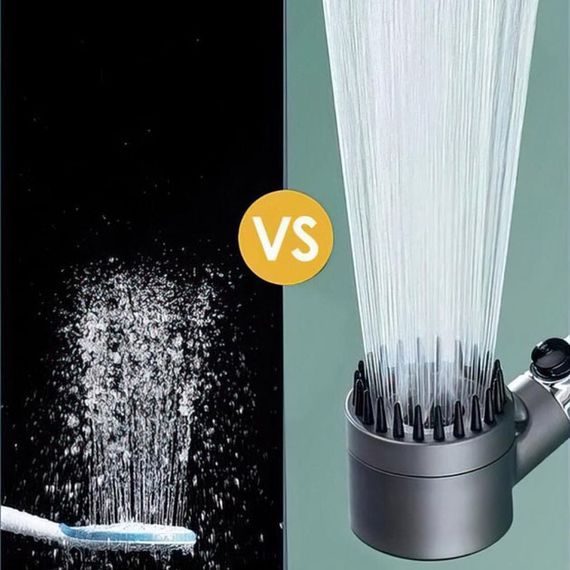 Насадка для душа массажная лейка 4в1 с массажными силиконовыми шипами водосберегающая душевая лейка SC-92 | Зображення 5