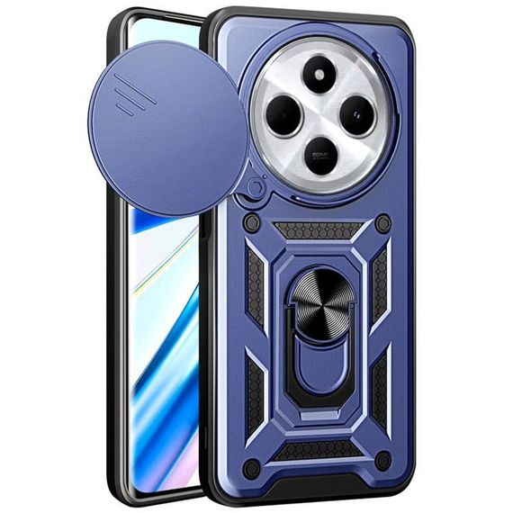 Чохол Ummi Camshield Serge Ring для Xiaomi Redmi 14C / A4 / Poco C75 / M7 Чорний Синій