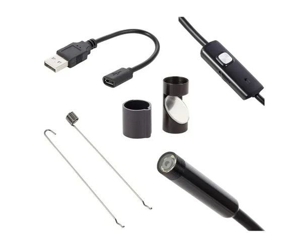 Камера Ендоскоп Android та PC Endoscope · Гнучка USB камера 2 метра · Ендоскопічна камера для смартфона, планшета, ноутбука | Зображення 1