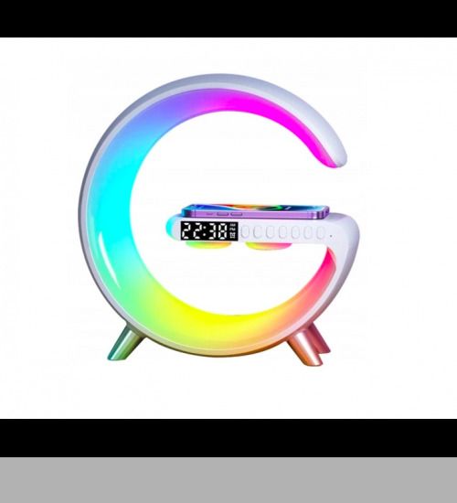 Бездротова зарядна лампа RGB з міні-динаміком XPRO Rgb Нічна лампа з годинником (47579-_377)