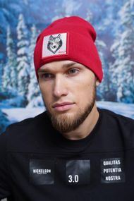 Мужская шапка «Wolf» (5147-1) красный