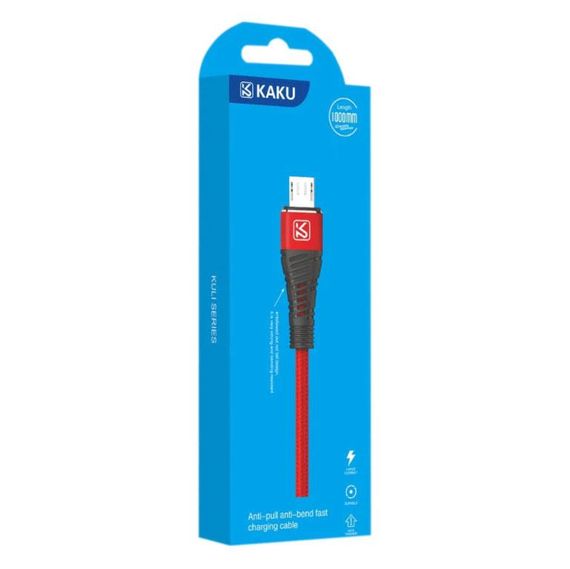 USB кабель Kaku KSC-298 USB - Micro USB 1m - Red | Зображення 3