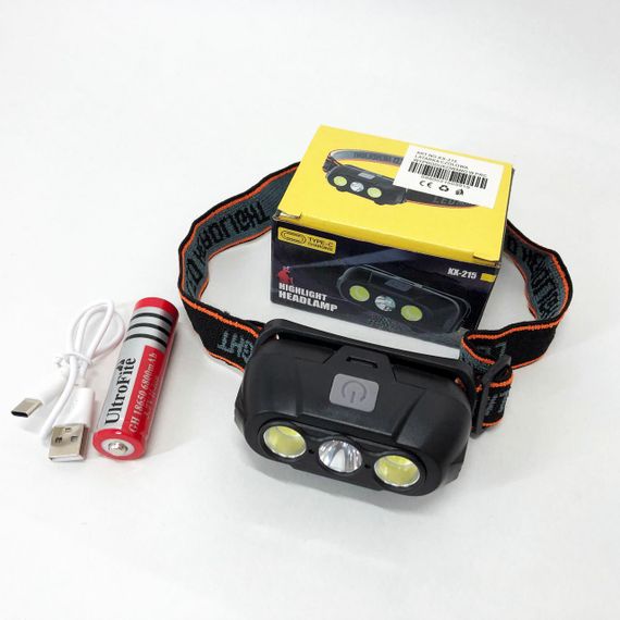 Головний ліхтарик KX-215-LED-2COB, Налобний ліхтар для електрика, Ліхтар на голову для риболовлі OU-83 | Зображення 8