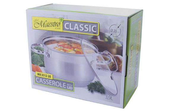 Кастрюля нержавеющая Maestro - 200 x 3,9 л (MR-3512-20) | Зображення 2
