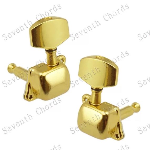 Колки для электрогитары и акустической гитары золотые J21 3L+3R gold | Зображення 7