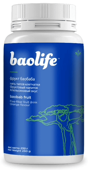 Порошок Баобаба Baolife 250 г. Очищення організму й енергія на весь день!