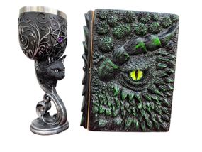 Подарунковий набір Келих 3D Кіт і Блокнот 3D «Око Лісового Дракона»