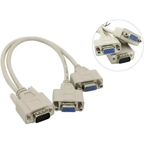 Відео кабель VGA (M) - 2x VGA (F) | Зображення 1