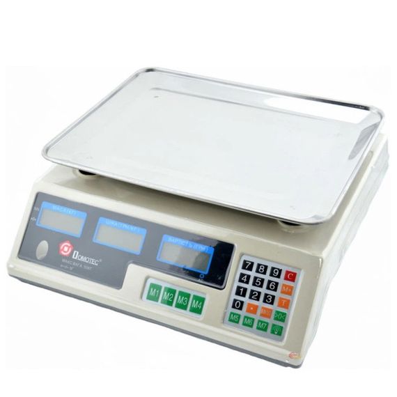 Весы торговые платформа DOMOTEC MS-228 до 50кг аккумулятор KY-89 | Зображення 2