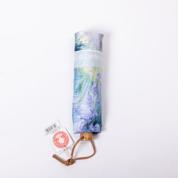 Парасолька механічна з принтом надійна з поліестеру діаметр 99 см Блакитна HP-23-3BL | Зображення 2