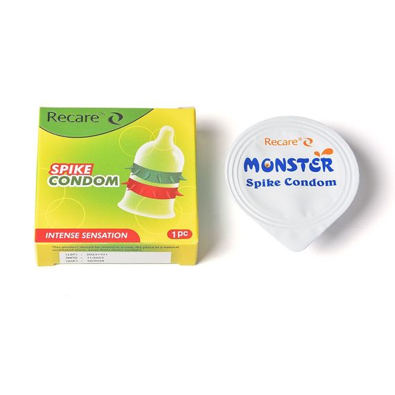 Насадка на член Recare Spike Condom Green (презерватив з рядами шипів) | Зображення 3