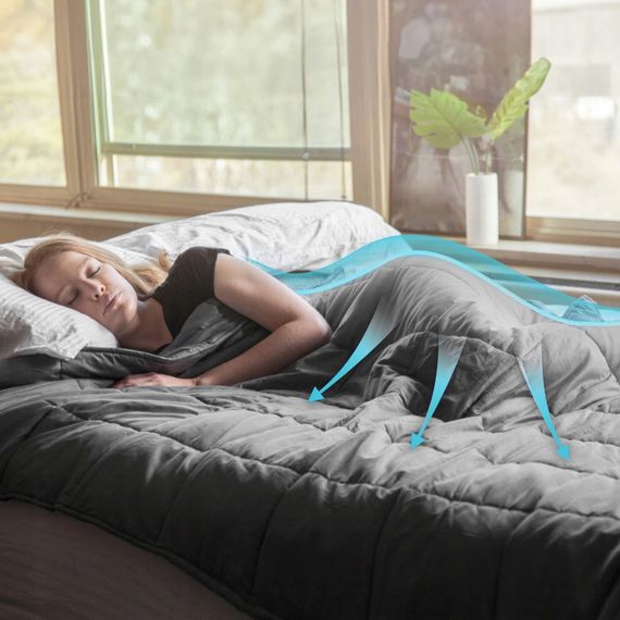 Ковдра важка (обтяжена) 4FIZJO 8 кг 150 x 200 см Grey (P-5907739319791) | Зображення 7