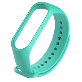 Силіконовий ремінець для Xiaomi Mi Band 3/4 Білий Бірюзовий/Ocean Blue