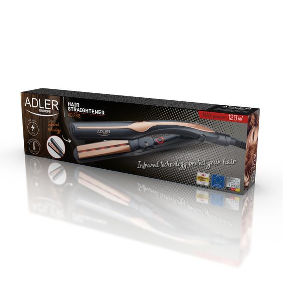 Випрямляч для волосся Adler AD 2318, інфрачервоний, керамічні пластини, чорний | Зображення 9
