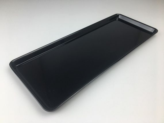 Піднос з меламіну 25,2×9,9×1,1 см чорний | Зображення 4