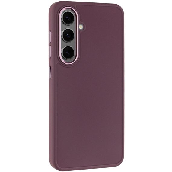 TPU чохол Bonbon Metal Style для Samsung Galaxy S23 Бордовий / Plum