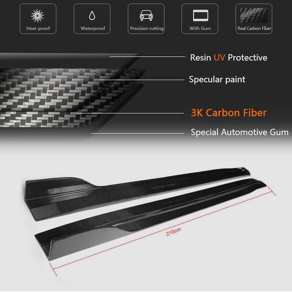 Боковые Пороги для G37 Coupe 2009-2013 Карбон для Infiniti G25/G35/37 (V36/CV36) | Зображення 3