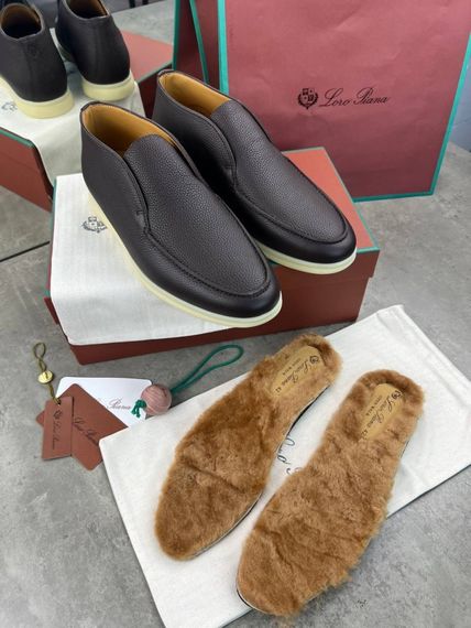 Лофери Loro Piana Open Walk коричневого кольору з натуральної шкіри ob406 | Зображення 5