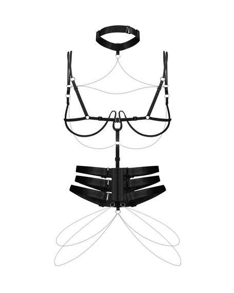 Портупея Obsessive Premisis Black harness S/M/L | Зображення 2