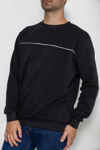 Батник чоловічий на флісі, колір чорний, 244R2556 | Зображення 2