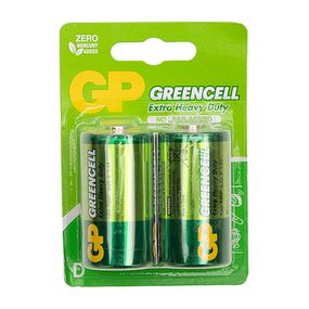Батарейка GP GREENCELL 1.5V сольова, 13G-U2, R20, D