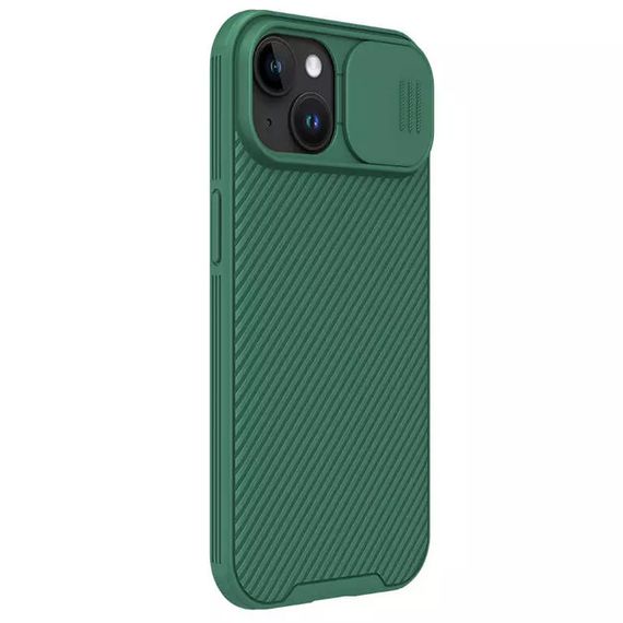Карбонова накладка Nillkin CamShield Pro для Apple iPhone 15 (6.1") Deep Green | Зображення 3