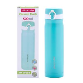 Термос-бутылка голубой 500ml из нержавеющей стали