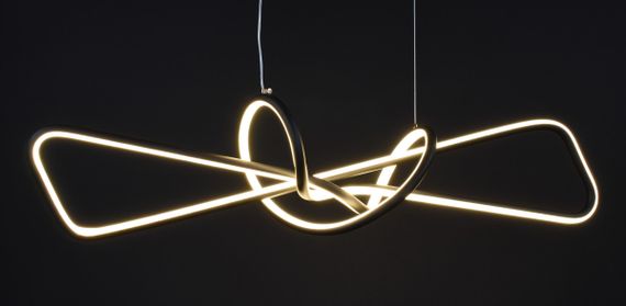 Люстра світлодіодна підвісна LED світильник для квартири на стелю лед 27482 Чорний 25-150х15х85 см. | Зображення 2