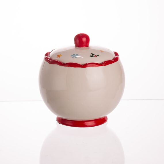 Цукорниця порцелянова новорічна New Year 500 (мл) з кришкою CR-1-5 | Зображення 1