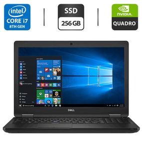 Мобільна робоча станція Dell Precision 3530 / 15.6" (1920x1080) IPS / Intel Core i7-8750H (6 (12) ядер по 2.2 - 4.1 GHz) / 16 GB DDR4 / 256 GB SSD / nVidia Quadro P600, 4 GB GDDR5, 128-bit / WebCam б/в